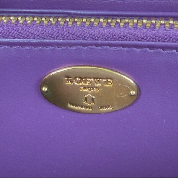 LOEWE Anagram Leather Bifold Long Wallet Black - Picture 4 of 15